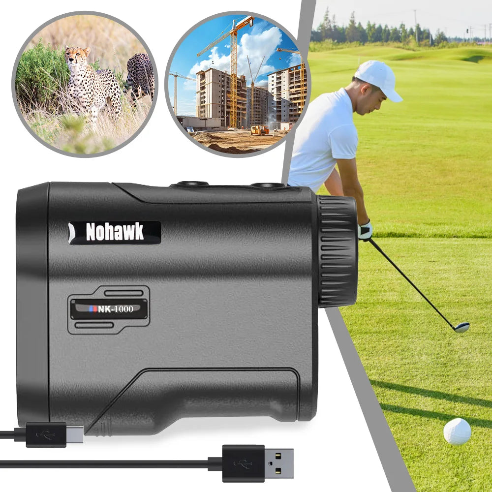 Nohawk 600M 1000Y Golf Laser Rangefinder With Slope Compensation