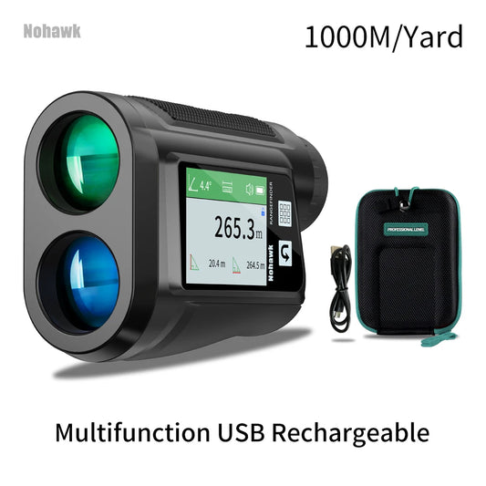 Nohawk 600M 1000Y Golf Laser Rangefinder With Slope Compensation